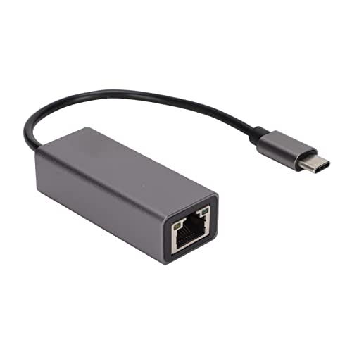 lyrlody Ethernet-Adapter USB C auf RJ45 Ethernet Grau Stable Transmission Type C Adapter für Pro für Galaxy S9 S8 Note 9100 MB (100 Billionen) von lyrlody
