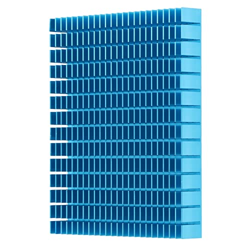 lyrlody Kühlkörper, Aluminium Kühlkörper Heat Sink Radiator mit anodisierter Oberfläche, für CPU Verstärker PCB 150x120x20mm (BLUE) von lyrlody