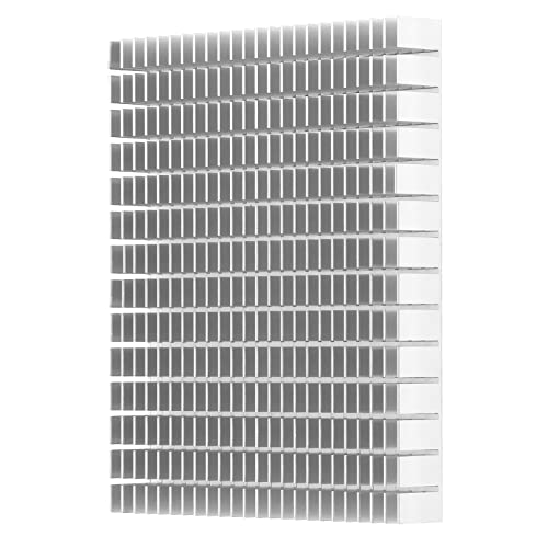 lyrlody Kühlkörper, Aluminium Kühlkörper Heat Sink Radiator mit anodisierter Oberfläche, für CPU Verstärker PCB 150x120x20mm (WHITE) von lyrlody