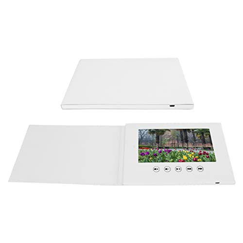 lyrlody Video Grußkarte, Videobroschüre Elektronische Grußkarte mit 720P HD Videoabspielung Tragbare Werbebroschüre mit LCD-Bildschirm, für Hochzeiten Unternehmen (7 Zoll 1500mah Li -Ion -Akku) von lyrlody