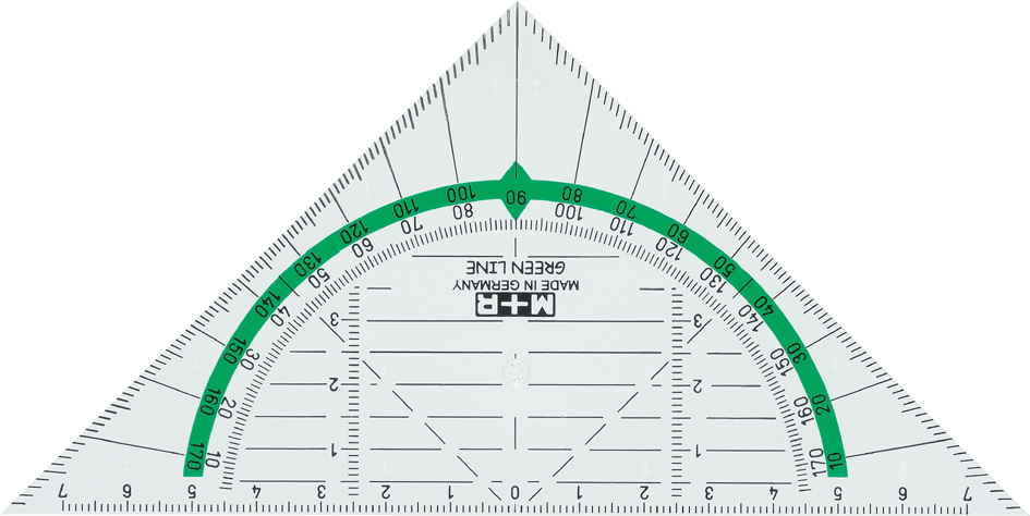 M+R Geometriedreieck , Green Line, , Hypotenuse: 160 mm von m+r