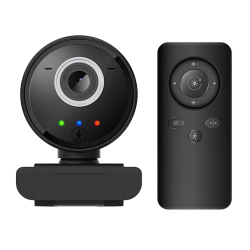 m / s / h MSH 420 AI Tracking Webcam - Ideal für für Chats,Full-HD, integriertes Dual-Microfon, Fernbedienung von m / s / h
