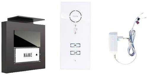 M-e modern-electronics ADV-10101 AW Türsprechanlage Kabelgebunden Komplett-Set Anthrazit, Weiß M-e modern-electronics ADV-10101 AW Türsprechanlage Kabelgebunden Komplett-Set Anthrazit, Weiß von m-e modern-electronics