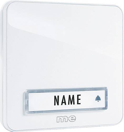 M-e modern-electronics KTA-1W Klingelplatte mit Namensschild 1fach Weiß 12 V/1A von m-e modern-electronics
