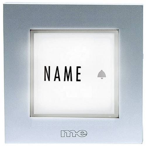 M-e modern-electronics KTB-1 S Klingelplatte mit Namensschild 1fach Silber 12 V/1A M-e modern-electronics KTB-1 S Klingelplatte mit Namensschild 1fach Silber 12 V/1A von m-e modern-electronics
