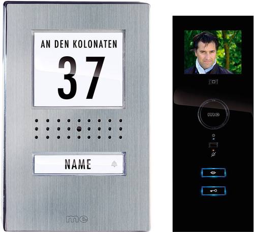 M-e modern-electronics VDV 511 SS Video Vistadoor Video-Türsprechanlage Kabelgebunden Komplett-Set von m-e modern-electronics