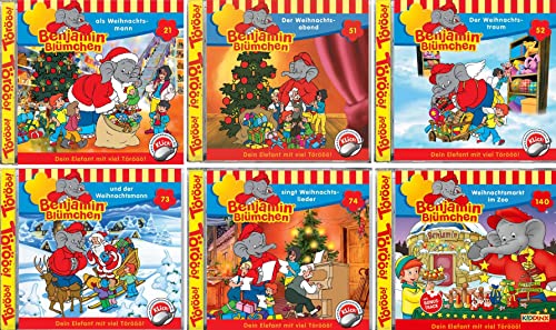 Benjamin Blümchen - die Weihnachtsfolgen CD 21+51+52+73+74+140 im Set - Deutsche Originalware [6 C_D_s] von m-m-m