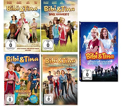 Bibi & Tina Kinofilme 1-5 incl. Einfach anders im Set - Deutsche Originalware [5 DVDs] von m-m-m