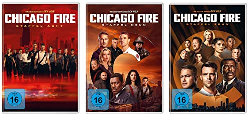 Chicago Fire - Staffel 8 + 9 + 10 im Set - Deutsche Originalware [15 DVDs] von m-m-m