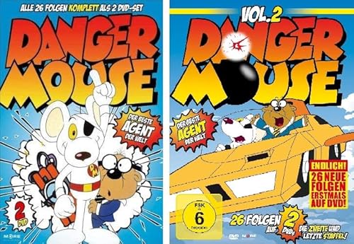 Danger Mouse Vol. 1+2 (52 Folgen) im Set - Deutsche Originalware [4 DVDs] von m-m-m