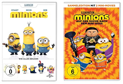 Minions 1 + Minions 2 (auf der Suche nach dem Mini-Boss) im Set - Deutsche Originalware [2 DVDs] von m-m-m