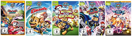 Paw Patrol - DVD 26 + 27 + 28 + 29 + 30 (Rasend schnelle Rettung / Einsatz im Wasser / Rettung der Chaoskätzchen / Moto Pups / Rettung im Anflug) im Set - Deutsche Originalware [5 DVDs] von m-m-m