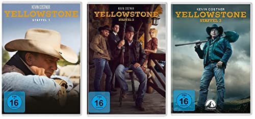 Yellowstone - Staffel 1 + 2 + 3 im Set - Deutsche Originalware [12 DVDs] von m-m-m