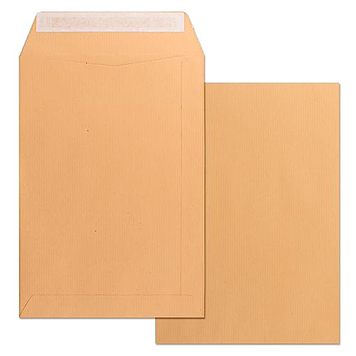 Briefumschläge aus Papier, Umschlag aus Kraftpapier, 250 x 353 mm, Papierumschlag mit Verschluss aus Silikon für Einladungen, Versand oder Aufbewahrung · m-office (25 Stück, 250 x 353 mm) von m-office