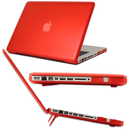 mCover Hard Shell Case/Notebook hülle für Apple MacBook Pro 13.3" (Modell A1278 mit DVD, Nicht für MacBook Pro 13 Zoll Retina Display) Mit einem kostenlosen transparenten Tastaturschutz - Rot (A1278) von mCover