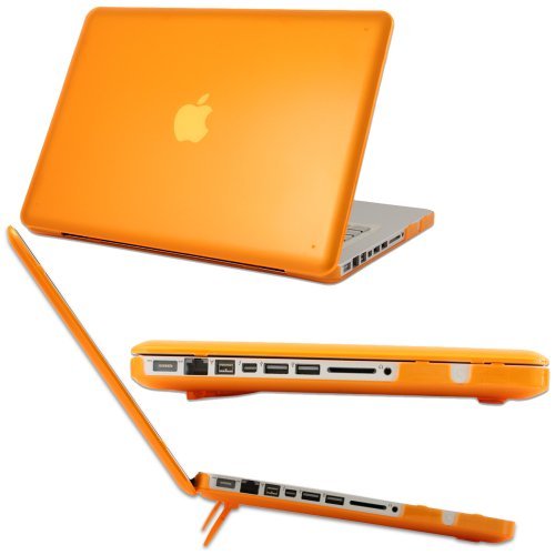 mCover Hard Shell Case / Notebook hülle für Apple Macbook Pro 13.3" (Modell A1278 mit DVD, nicht für Macbook Pro 13 Zoll Retina Display) Mit einem kostenlosen transparenten Tastaturschutz - Orange (A1278) von mCover