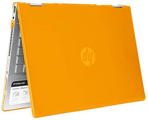 mCover Hartschalenhülle für 14 Zoll HP Pavilion X360 14-CDxxxx / 14-DDxxxx Serie Convertible 2-in-1 Laptops (14" HP Pavilion X360 14-CD/DD Serie, orange) von mCover