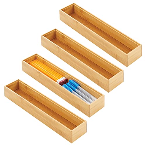 mDesign Schubladeneinsatz aus Holz – stapelbare Schubladeneinteilung für Büro- und Bastelbedarf – Schubladenbox für Schreibwaren – 4er-Set – naturfarben mDesign Schubladeneinsatz aus Holz – stapelbare Schubladeneinteilung für Büro- und Bastelbedarf – Schubladenbox für Schreibwaren – 4er-Set – naturfarben von mDesign