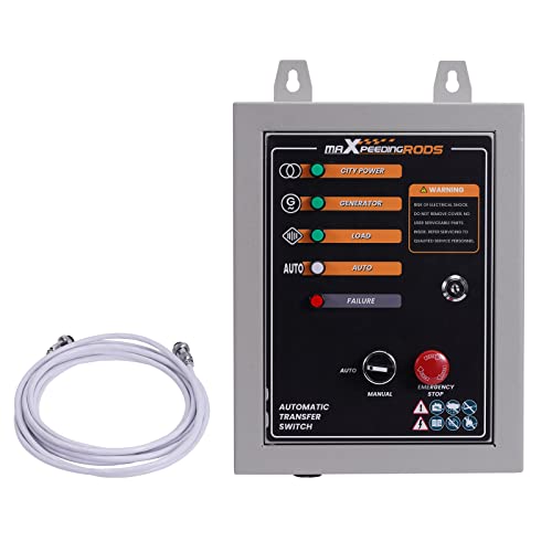 maXpeedingrods Automatischer Transferschalter, bis zu 50 Amp 10KW/KVA, automatischer Start/Stopp, für Generator-Innenraum-Transfer und Steuerung der Notstromversorgung von maXpeedingrods