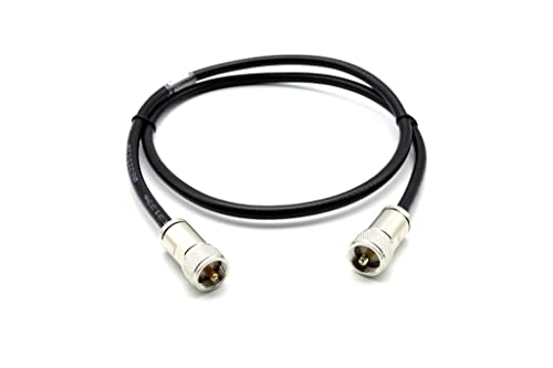 Maas Koaxialkabel - SSB Aircell 7 - beidseitig mit PL Stecker - Varianten - (0.5 Meter) von maas funk-elektronik importeur