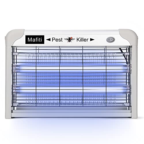 mafiti Elektrischer Insektenvernichter, moskito Killer Fliegenfalle-Elektrisch Innenmosquito Zapper 20W mit UV-Licht, Elektrische-Mückenfalle Für Küche, Haus, Hof (Grau) von mafiti