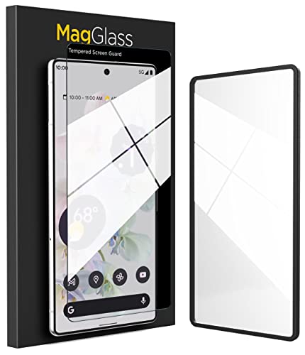 Magglass Panzerglas für Pixel 7 Displayschutzfolie (Fingerabdrucksensor kompatibel) Vollständige Abdeckung HD stoßfest Displayschutz für Google Pixel 7 (Hülle kompatibel) von magglass