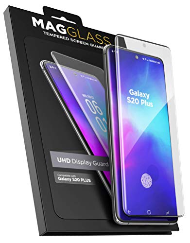 Magglass Samsung Galaxy S20 Plus Displayschutzfolie aus gehärtetem Glas mit Fingerabdrucksensor, blasenfrei, UHD, klar, kratzfest, Displayschutzfolie (kompatibel mit Schutzhülle) von magglass