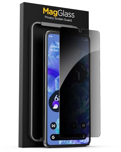 magglass Displayschutzfolie aus gehärtetem Glas für Google Pixel 8 Pro – Anti-Spionage-Displayschutzfolie, vollständige Abdeckung, getöntes Glas, nicht kompatibel mit Fingerabdruck-Sensor) von magglass
