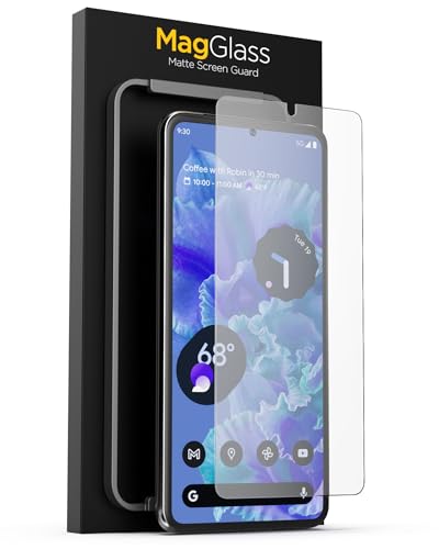 magglass Displayschutzfolie für Pixel 8 Pro (2023) Fingerabdrucksensor kompatibel, hüllenfreundlich, gehärtetes Glas, ultrahohe Klarheit (einfacher Applikator im Lieferumfang enthalten) (matt) von magglass