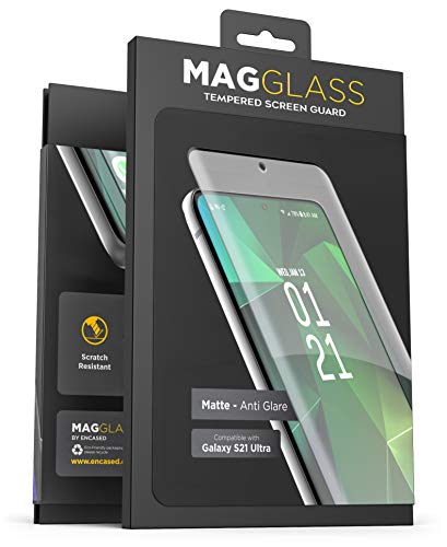 magglass Displayschutzfolie für Samsung Galaxy S21 Ultra (kratzfrei/blasenfrei), blendfrei, gehärtetes Glas, kompatibel mit Schutzhüllen [unterstützt keine Fingerabdruck-Entsperrung] von magglass
