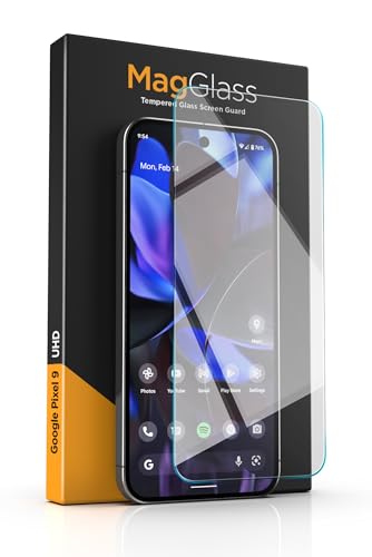 magglass Für Google Pixel 9 Kameraobjektiv und Displayschutzfolie, vollständige Abdeckung, HD-Hartglas mit einfach zu installierendem Applikator (nur Pixel 9, 16 cm) von magglass