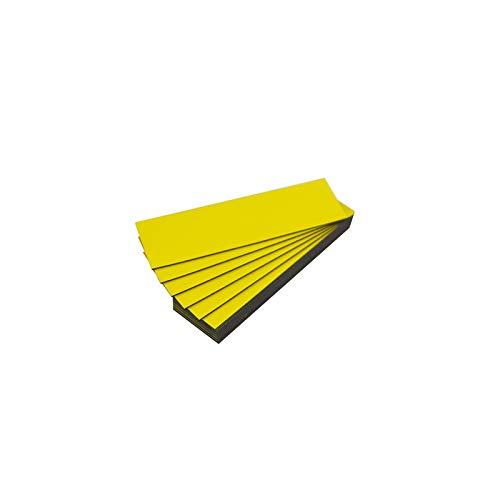 25 Magnet-Etiketten, Farbe (Gelb, Länge 10 cm, Breite 2 cm) von magnétiques.fr