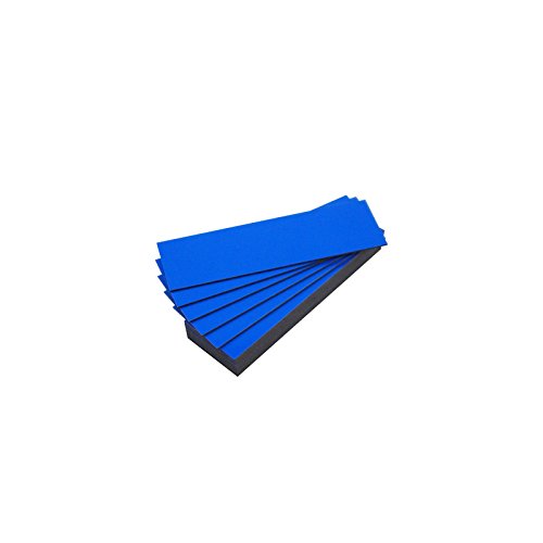 25 Magnet-Etiketten, Farbe (blau, Länge 10 cm, Breite 2 cm) von magnétiques.fr
