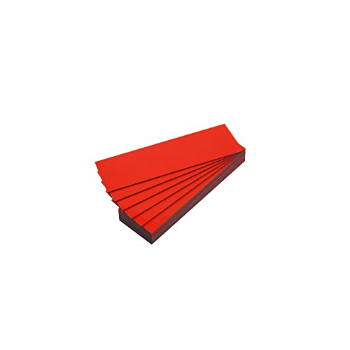 25 magnetische Etiketten, farbig (rot, Länge 5 cm – Breite 2 cm) von magnétiques.fr