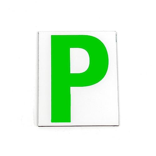 Magnetischer Buchstabe P, grün auf weißem Hintergrund, 10 cm hoch von magnétiques.fr