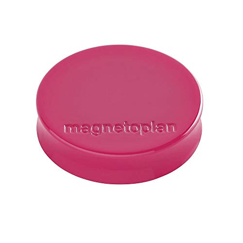 Ergo Magnete Medium, Durchmesser 30 x 8 mm, 10 Stück, pink von magnetoplan