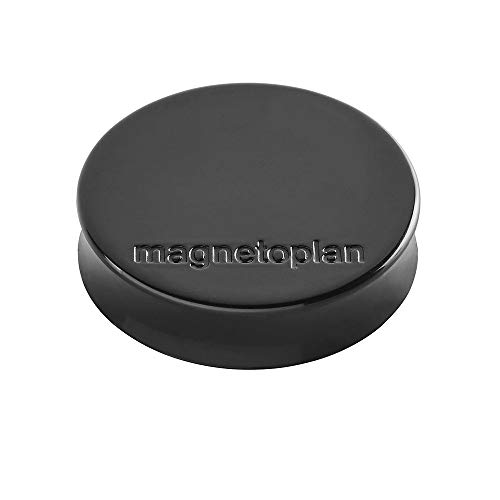 Ergo Magnete Medium, Durchmesser 30 x 8 mm, 10 Stück, schwarz von magnetoplan