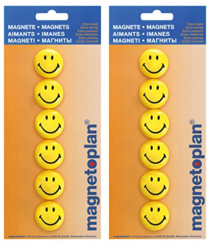 Smiley-Magnete Haftmagnet Rundmagnet Haft-Magnet Magnetsymbol Symbolmagnet von magnetoplan