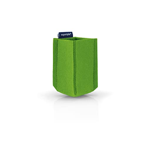magnetoTray Stifteköcher small, 6x10x6 (BxHxT), magnethaftend, grün von magnetoplan