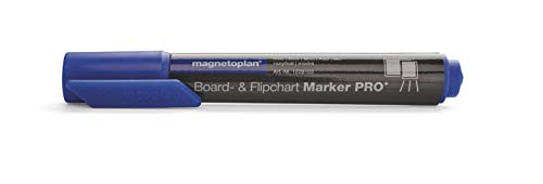 magnetoplan 1228103 Board- und Flipchartmarker, 4 Stück, blau von magnetoplan
