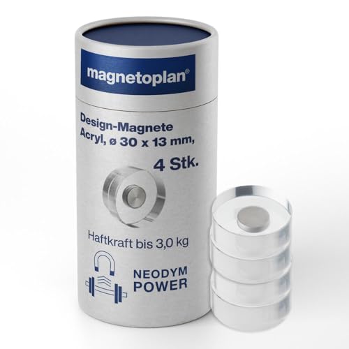 magnetoplan 1680030 Design Magnete, weitere Größen auswählbar Haftkraft circa 3 kg, Durchmesser 30 x 13 mm, acryl/transparent magnetoplan 1680030 Design Magnete, weitere Größen auswählbar Haftkraft circa 3 kg, Durchmesser 30 x 13 mm, acryl/transparent von magnetoplan