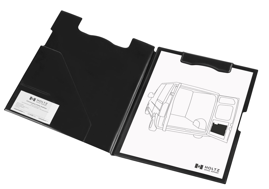 magnetoplan Magnetische Klemmbrett-Mappe, schwarz von magnetoplan