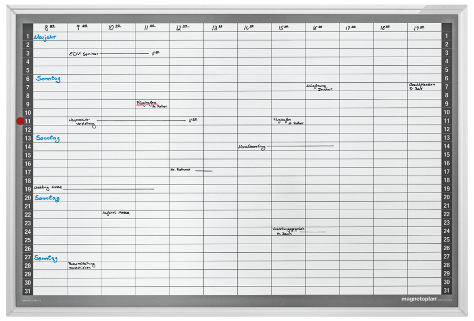 magnetoplan Monatsplaner, (B)920 x (H)625 mm von magnetoplan