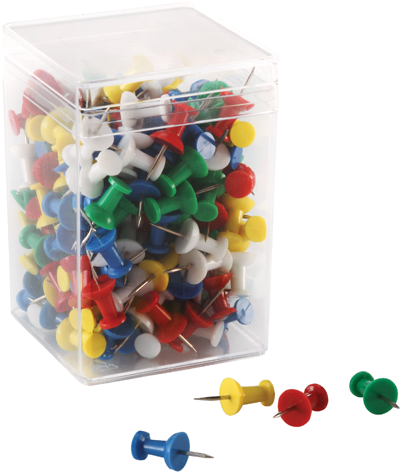 magnetoplan Pinnwand-Nadeln, farbig, Inhalt: 200 Stück von magnetoplan