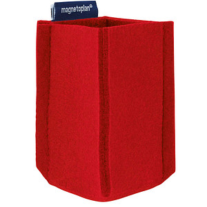 magnetoplan Stiftehalter magnetoTray SMALL rot Filz 6,0 x 6,0 x 10,0 cm von magnetoplan
