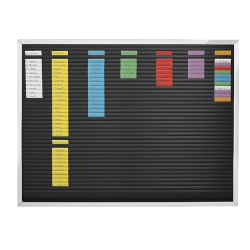 magnetoplan Streifensteckplaner | BxH 800x618 mm | Made in Germany | Planungskapazität: 48 Positionen untereinander | Organisationstafel zur Termin- und Personalplanung | Flexibel & robust von magnetoplan
