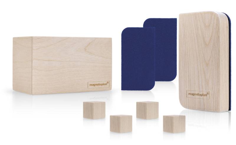 magnetoplan Whiteboard Zubehör-Set Wood Series, birke von magnetoplan