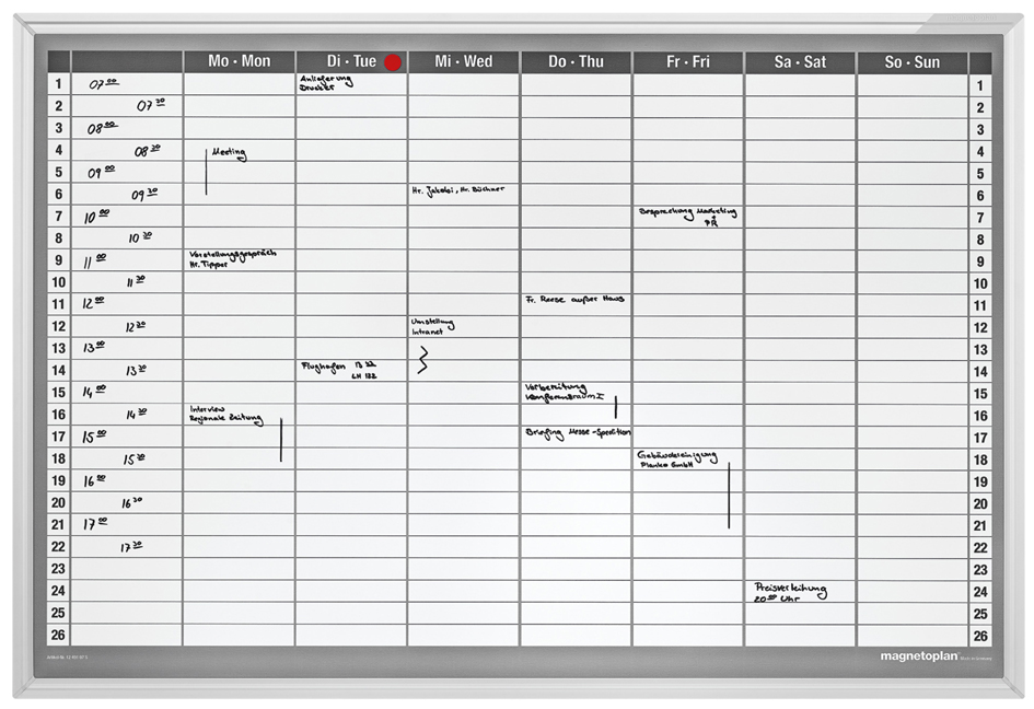 magnetoplan Wochenplaner, (B)920 x (H)625 mm von magnetoplan