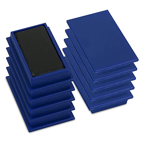 10x Pinnwandmagnete/Büromagnete (magnets4you) | Blau | 37 x 22 x 7,5 mm | hält 1,1 kg | Ferrit | für Whiteboard, Kühlschrank, Büro, Schule, Tafel von magnets4you
