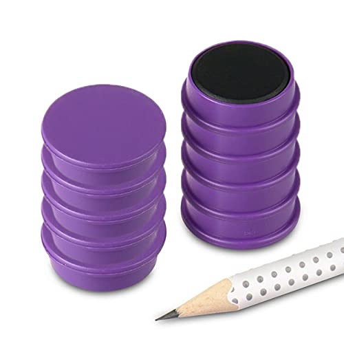 10x Pinnwandmagnete/Büromagnete (magnets4you) | Violett | Ø 25 x 8 mm | hält 700 g | Ferrit | für Whiteboard, Kühlschrank, Büro, Schule, Tafel von magnets4you